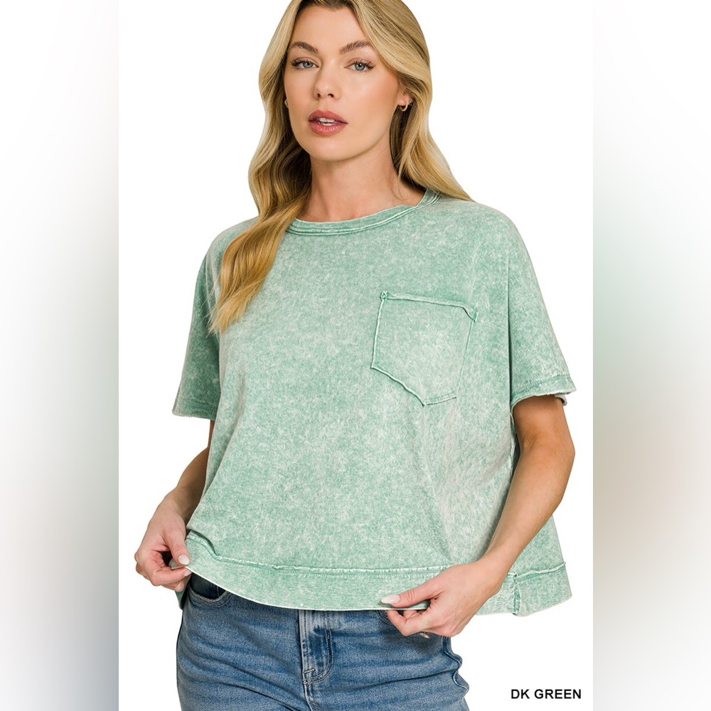 Zenana Halo Washed Oversized Top